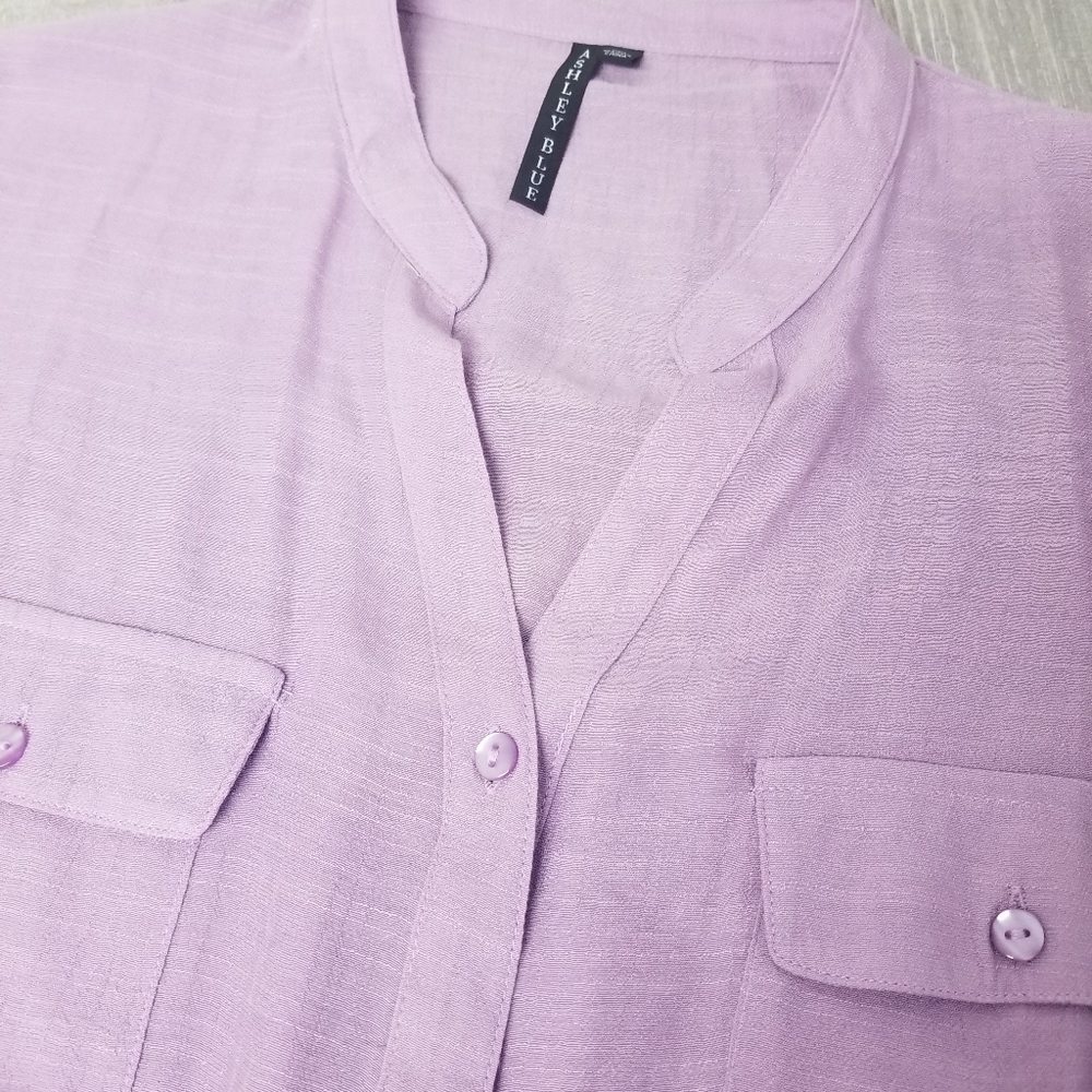 🎉HP Purple Ashley Blue blouse - Picture 2 of 8